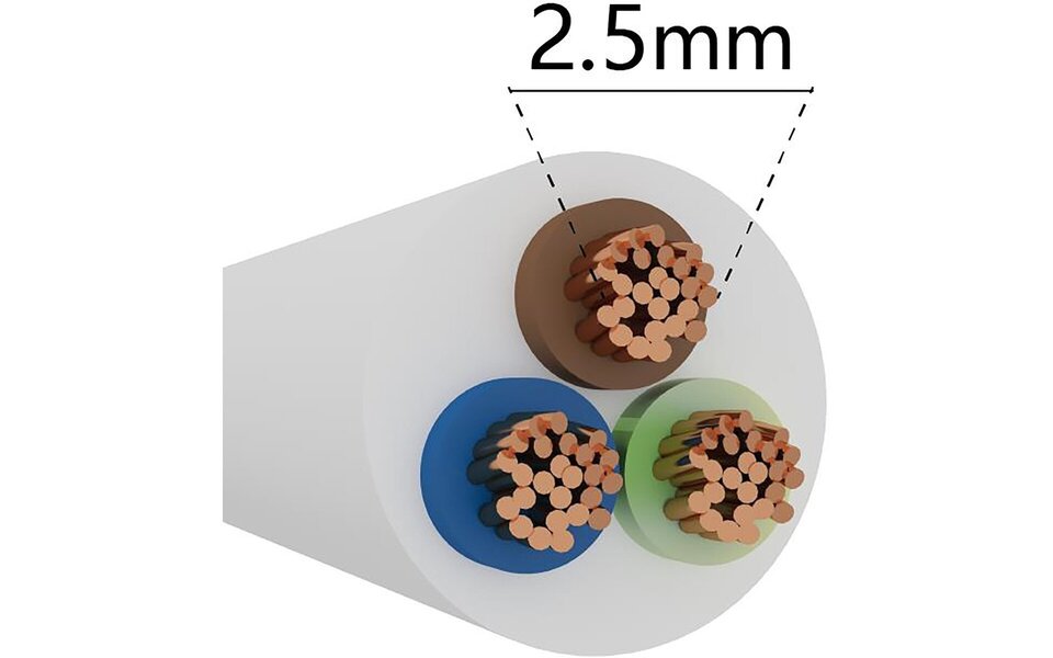 HLW LED VMVL 3x2.5 mm² witte stroomkabel 100m H05VV-F HLW LED VMVL 3x2.5 mm² witte stroomkabel 100m H05VV-F