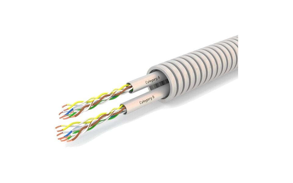 HLW LED Flexible CAT6 conduit 20 mm - Pre-wired 100 m, KEMA-KEUR