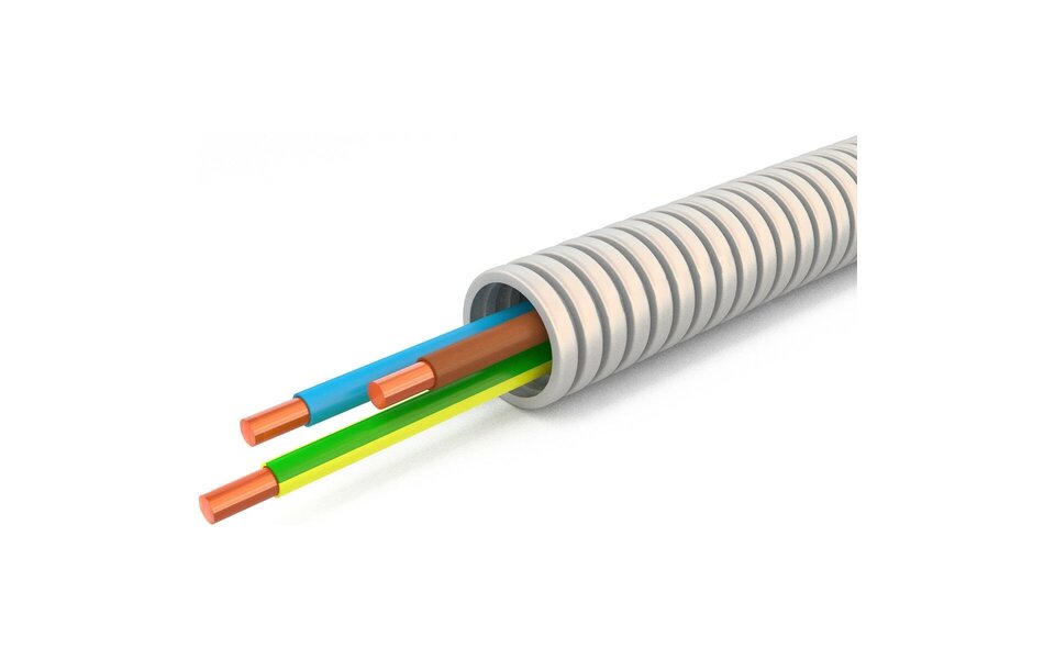 HLW LED Voorbedrade flexbuis 16mm 50m - 3-ader 2,5 mm² HLW LED Voorbedrade flexbuis 16mm 50m - 3-ader 2,5 mm²