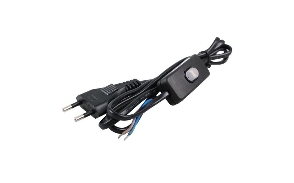 HLW LED Voedingskabel 2-aderig met schakelaar C7 1,5 m 220V