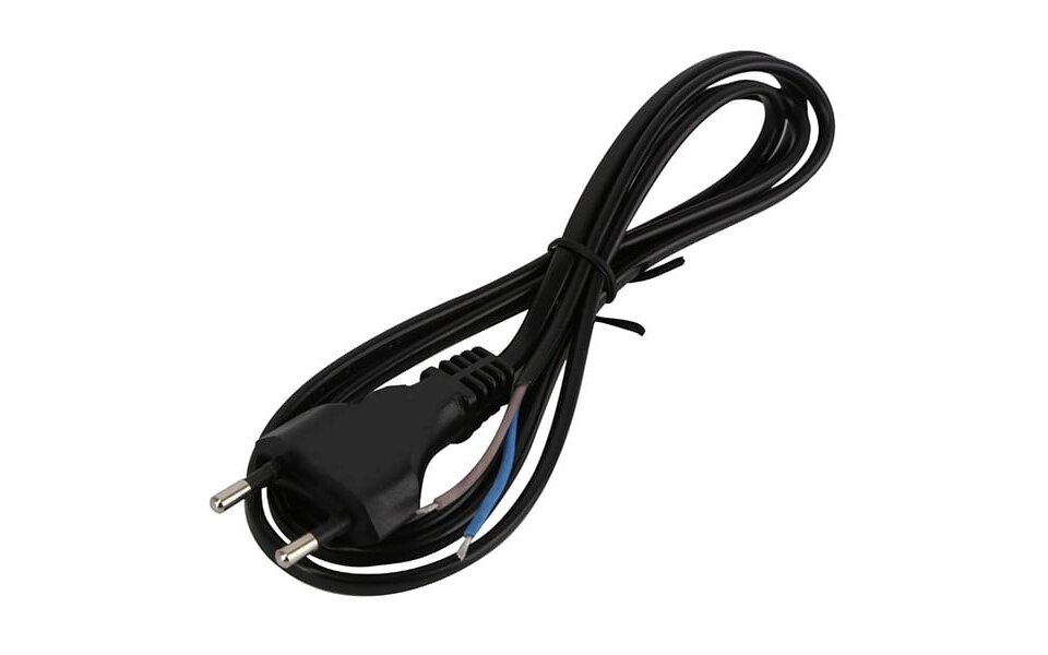 HLW LED Power cable 1.5 m black – Europlug (C7) 220V 10A LED