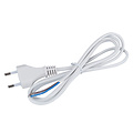 Voedingskabel 2-aderig wit 1,5m C7 (Europlug) 220V LED 10A