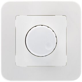 Inbouw LED-dimmer 1-300W 230V Druk/Draaiknop Wit Inbouw LED-dimmer 1-300W 230V Druk/Draaiknop Wit