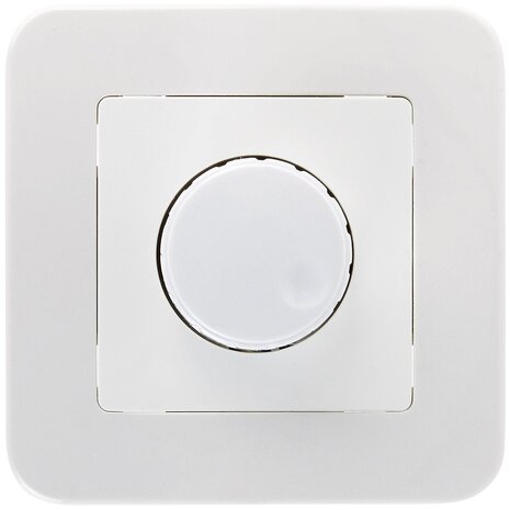 Inbouw LED-dimmer 1-300W 230V Druk/Draaiknop Wit Inbouw LED-dimmer 1-300W 230V Druk/Draaiknop Wit