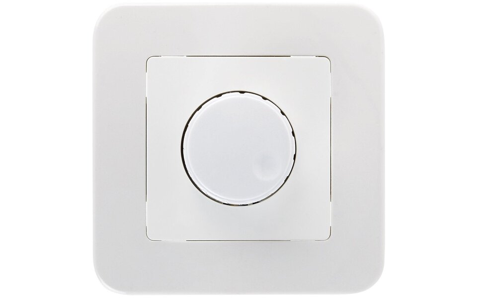 HLW LED Inbouw LED-dimmer 1-300W 230V Druk/Draaiknop Wit