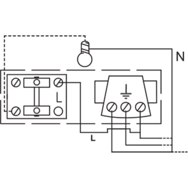 Waterdicht geaard buitenstopcontact 230V 10A met enkelpolige schakelaar en IP54 bescherming tegen stof en spatwater Waterdicht geaard buitenstopcontact 230V 10A met enkelpolige schakelaar en IP54 bescherming tegen stof en spatwater