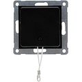 KOPP Athenis matte black 1-gang changeover switch LED