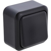 Q-LINK 1-voudige wisselschakelaar mat zwart opbouw 250V 10A Q-LINK 1-voudige wisselschakelaar mat zwart opbouw 250V 10A