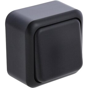 Q-LINK 1-voudige wisselschakelaar mat zwart opbouw 250V 10A Q-LINK 1-voudige wisselschakelaar mat zwart opbouw 250V 10A