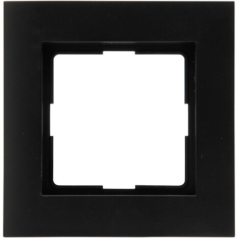 KOPP Athenis HK07 afdekraam 1-voudig mat zwart 83x83mm