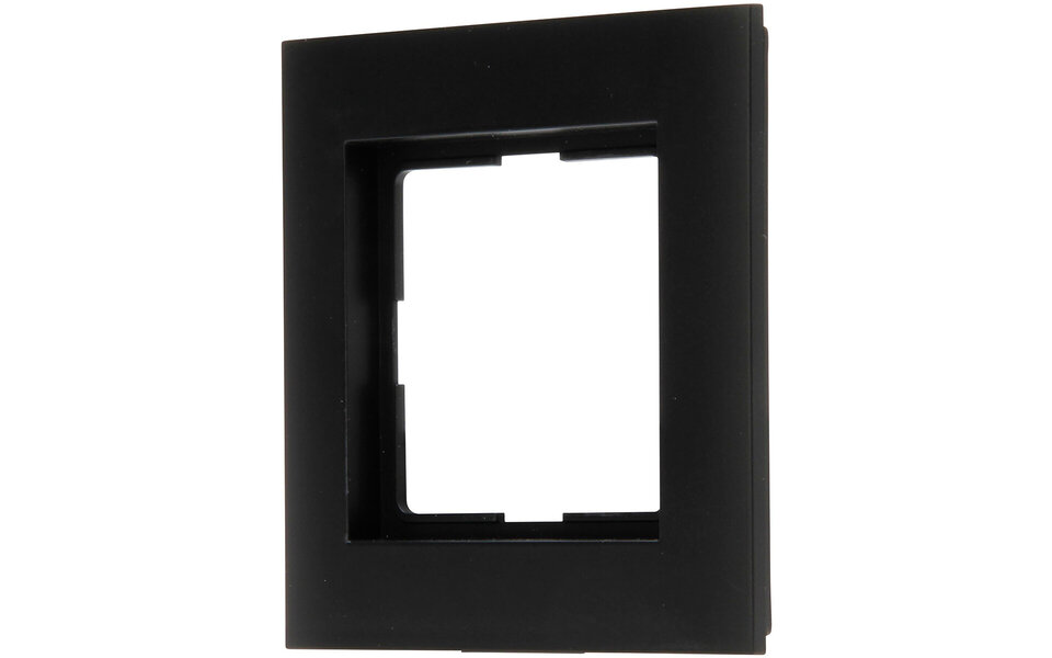 KOPP KOPP Athenis HK07 afdekraam 1-voudig mat zwart 83x83mm