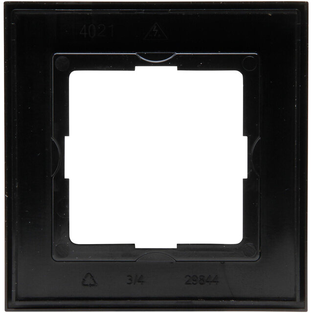 KOPP KOPP Athenis HK07 afdekraam 1-voudig mat zwart 83x83mm