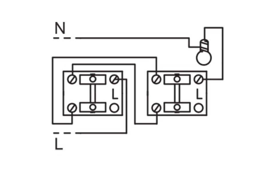 HLW LED Waterproof LED two-way switch IP54 surface-mounted 230V