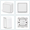 HLW LED Surface-mounted two-way switch Aigi Winy 1-button white 250V 10A