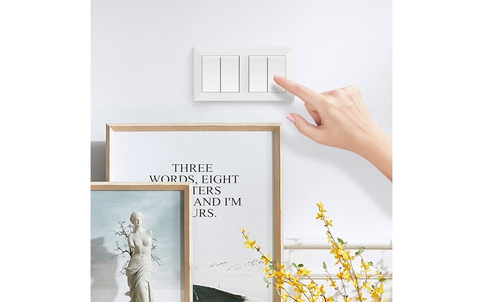 HLW LED 3-voudige wisselschakelaar Aigi wit 230V - LED HLW LED 3-voudige wisselschakelaar Aigi wit 230V - LED