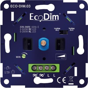 EcoDim LED Dimmer 0–500W | Stille inbouwdimmer EcoDim LED Dimmer 0–500W | Stille inbouwdimmer