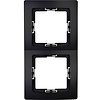 KOPP Paris HK05 2-gang cover frame matte black 150x83 mm