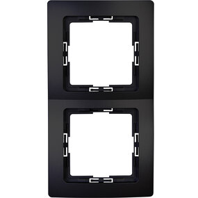 KOPP Paris HK05 2-voudig afdekraam mat zwart 150x83 mm KOPP Paris HK05 2-voudig afdekraam mat zwart 150x83 mm