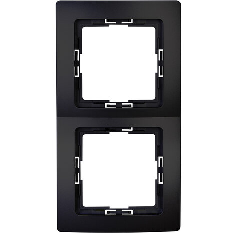 KOPP Paris HK05 2-voudig afdekraam mat zwart 150x83 mm KOPP Paris HK05 2-voudig afdekraam mat zwart 150x83 mm