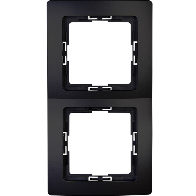 KOPP Paris HK05 2-voudig afdekraam mat zwart 150x83 mm LED toebehoren