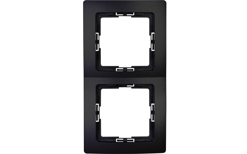 KOPP KOPP Paris HK05 2-gang cover frame matte black 150x83 mm