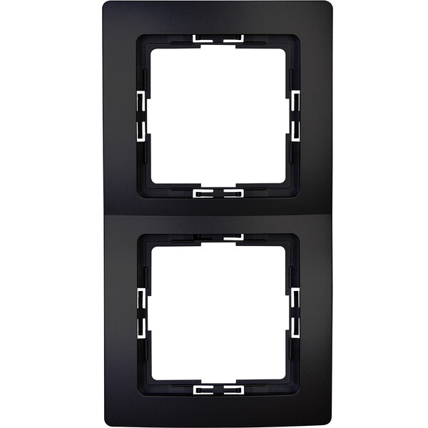 KOPP KOPP Paris HK05 2-voudig afdekraam mat zwart 150x83 mm KOPP KOPP Paris HK05 2-voudig afdekraam mat zwart 150x83 mm