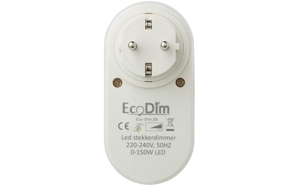 EcoDim EcoDim LED Plug-in Dimmer White 0–100W – Plug & Play EcoDim EcoDim LED Plug-in Dimmer White 0–100W – Plug & Play
