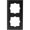 KOPP Athenis HK07 2-gang cover frame, matte black RAL 9005