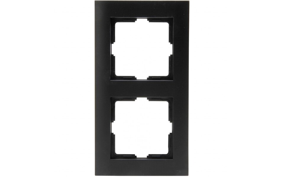 KOPP KOPP Athenis HK07 2-gang cover frame, matte black RAL 9005