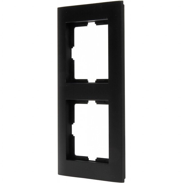 Mat zwart 2-voudig afdekraam van thermoplast met moderne, matte afwerking en stevige constructie