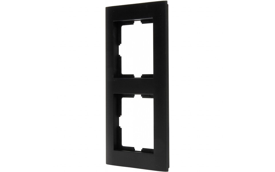 KOPP KOPP Athenis HK07 2-gang cover frame, matte black RAL 9005