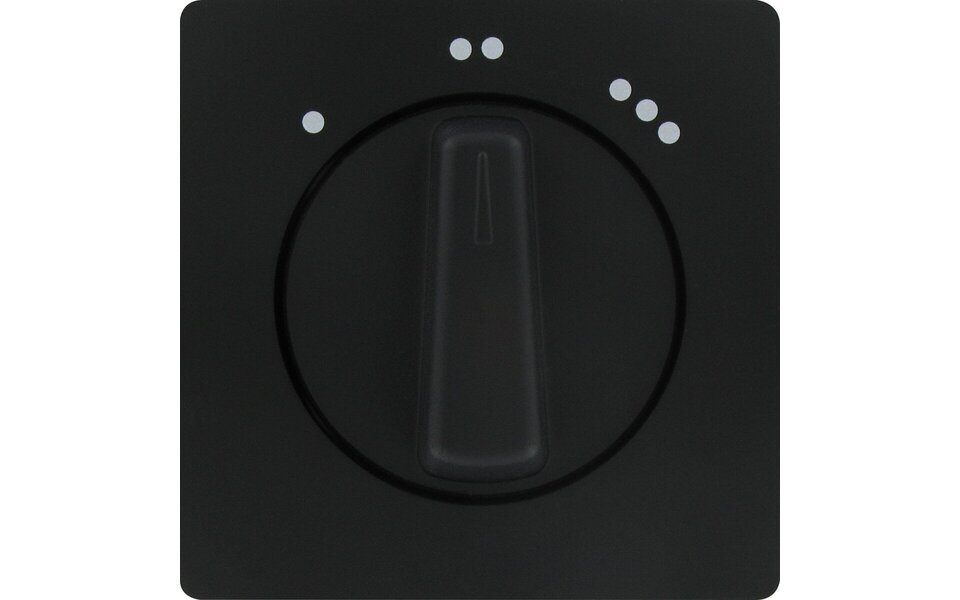 KOPP Matte black cover plate 70x70 for 3 positions & fan