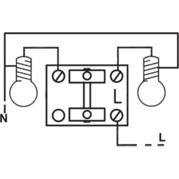 HLW LED Dubbele serieschakelaar IP54 opbouw 2-knops 230V LED HLW LED Dubbele serieschakelaar IP54 opbouw 2-knops 230V LED