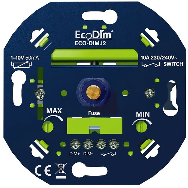 EcoDim ECO-DIM.12 1-10V LED-dimmer 50 mA inbouw soft-start LED toebehoren