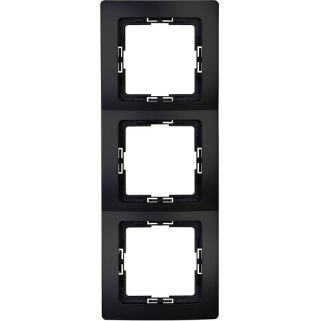 KOPP Paris HK05 3-voudig afdekraam mat zwart inbouw voor LED KOPP Paris HK05 3-voudig afdekraam mat zwart inbouw voor LED