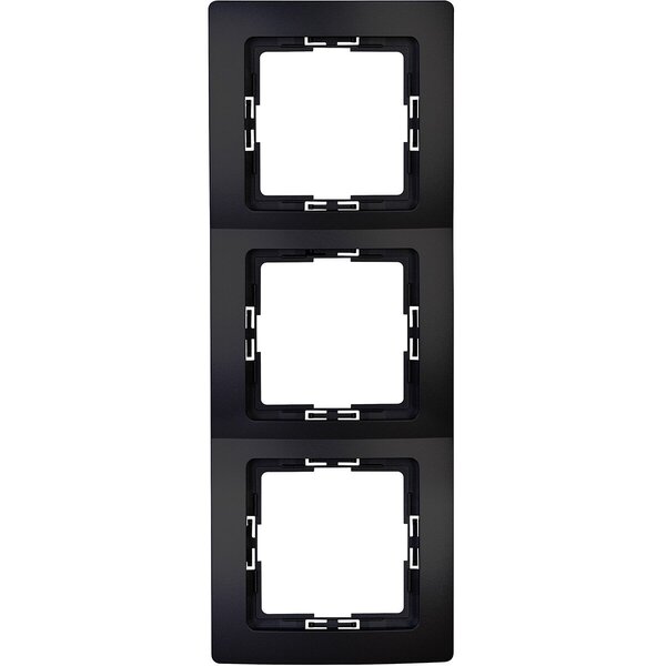 KOPP KOPP Paris HK05 3-voudig afdekraam mat zwart inbouw voor LED KOPP KOPP Paris HK05 3-voudig afdekraam mat zwart inbouw voor LED