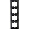 KOPP Cover frame Paris HK05 4-gang matte black KOPP Cover frame Paris HK05 4-gang matte black