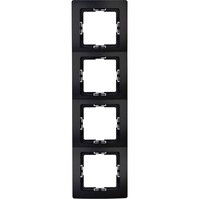 KOPP Cover frame Paris HK05 4-gang matte black