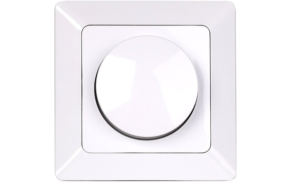 HLW LED Aigi LED inbouwdimmer glanzend wit 3-60W 230V druk/draaiknop