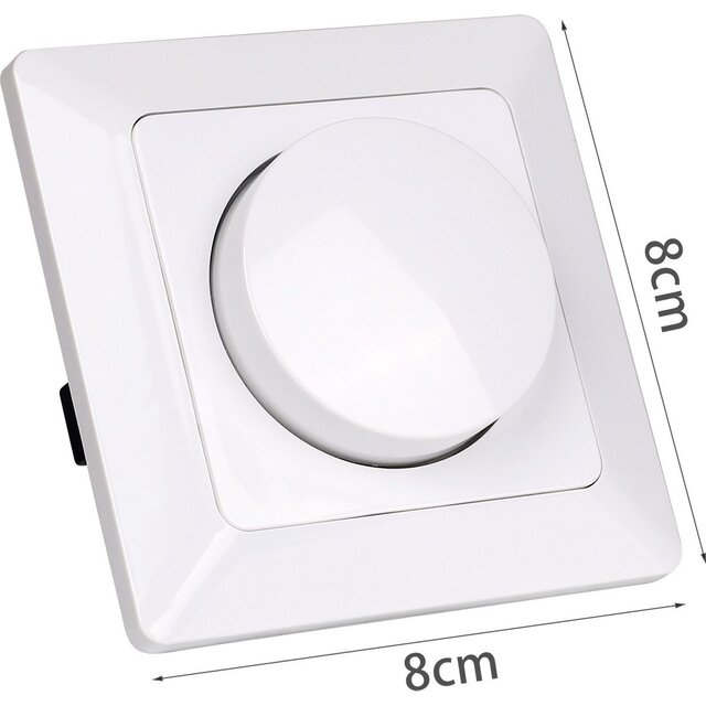 HLW LED Aigi LED recessed dimmer glossy white 3-60W 230V push/turn button