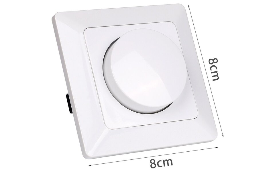 HLW LED Aigi LED recessed dimmer glossy white 3-60W 230V push/turn button