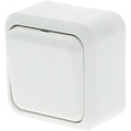 Q-LINK 1-gang surface-mounted changeover switch polar white 250V LED