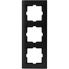 KOPP Athenis 3-way cover frame matte black RAL9005