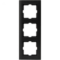 KOPP Athenis 3-way cover frame matte black RAL9005 KOPP Athenis 3-way cover frame matte black RAL9005