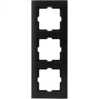 KOPP Athenis 3-way cover frame matte black RAL9005 KOPP Athenis 3-way cover frame matte black RAL9005