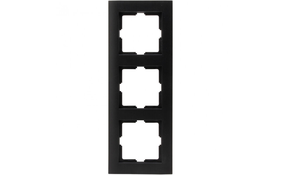 KOPP KOPP Athenis 3-way cover frame matte black RAL9005 KOPP KOPP Athenis 3-way cover frame matte black RAL9005