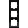 KOPP KOPP Athenis 3-way cover frame matte black RAL9005 KOPP KOPP Athenis 3-way cover frame matte black RAL9005