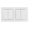 Aigi Cika 2-voudige wisselschakelaar 4-knop Wit 230V LED LED toebehoren