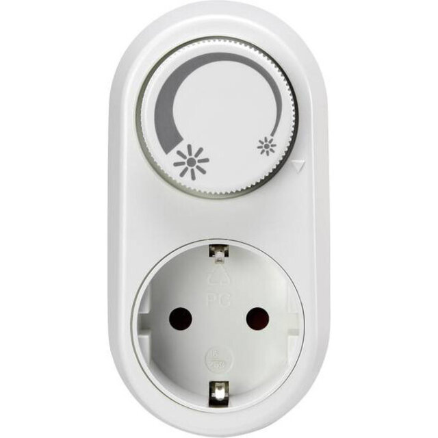 Witte Priso Tuby stekkerdimmer met één knop voor dimbare LED-lampen 3-24 watt 230V Witte Priso Tuby stekkerdimmer met één knop voor dimbare LED-lampen 3-24 watt 230V