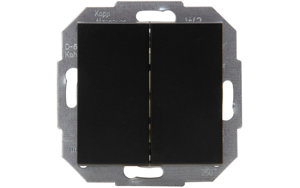 KOPP KOPP Athenis HK07 matte black 2-button two-way switch